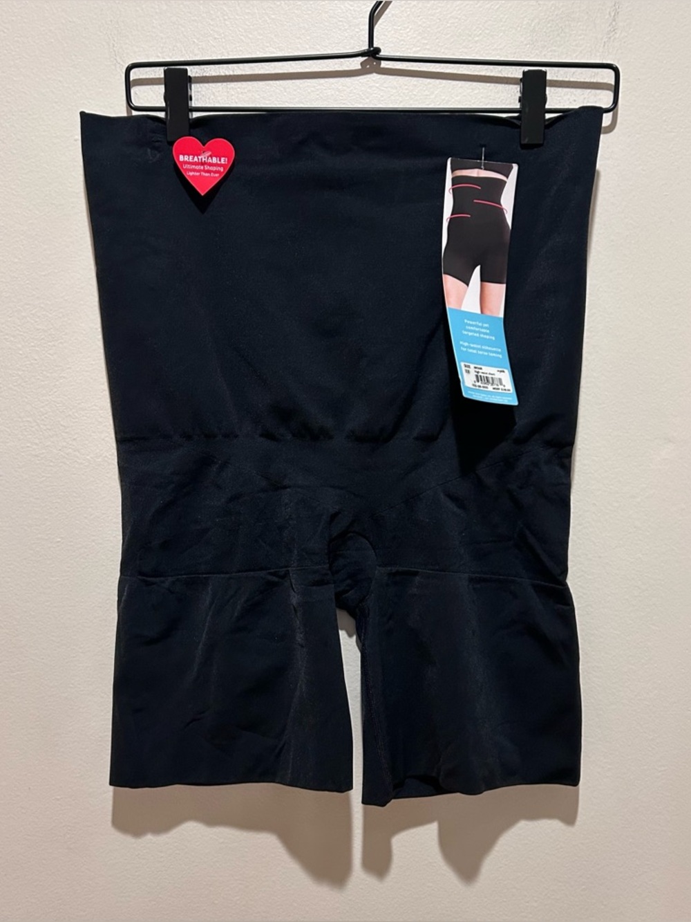 NWT Assets Spanx Black Shaping High Waist Shorts for Total Torso Taming - 3X